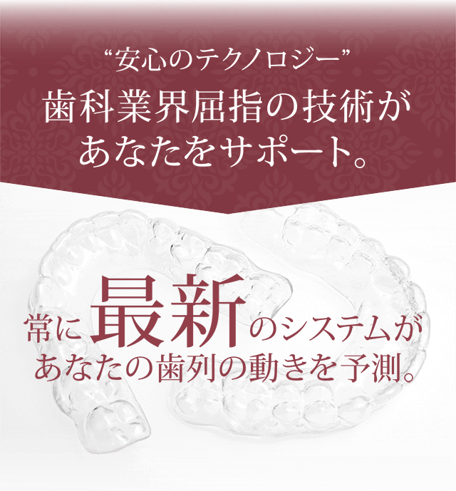 常に最新のシステムがあなたの歯列の動きを予測。