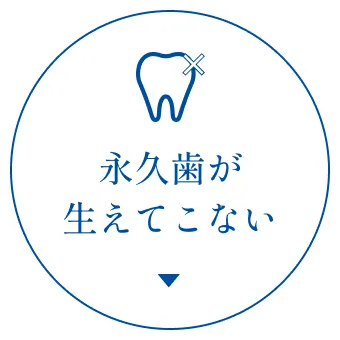 永久歯が生えてこない